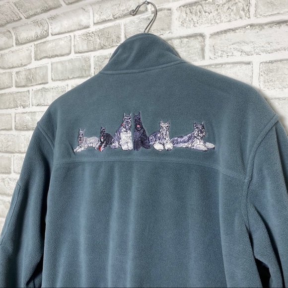Danbury Mint Schnauzer Dogs Embroidered Fleece - Picture 14 of 16